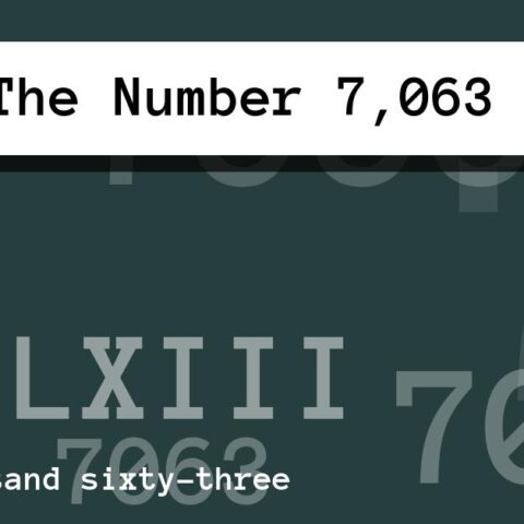About The Number 7,063