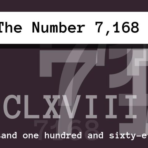 About The Number 7,168