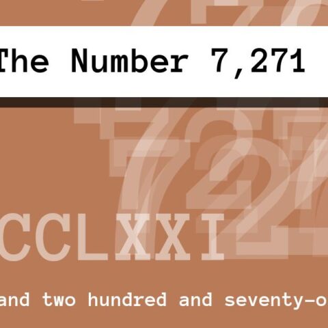 About The Number 7,271