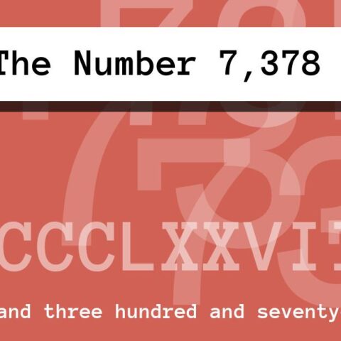 About The Number 7,378
