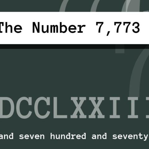 About The Number 7,773
