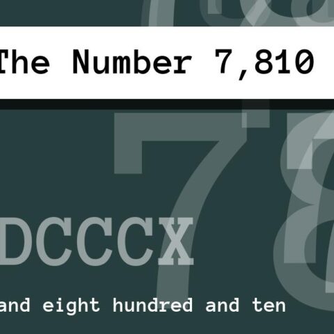 About The Number 7,810