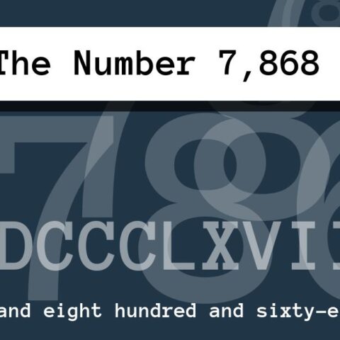 About The Number 7,868