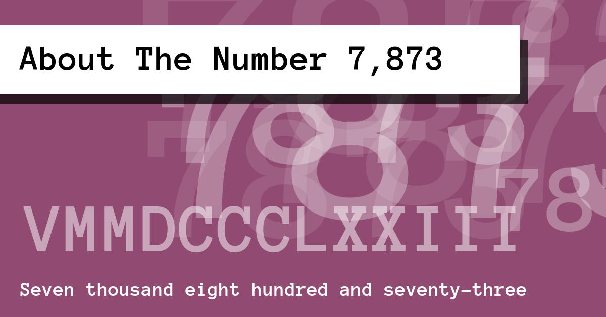 About The Number 7,873