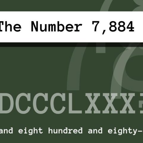 About The Number 7,884