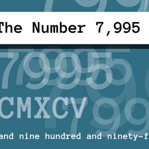 About The Number 7,995