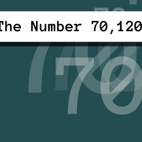 About The Number 70,120