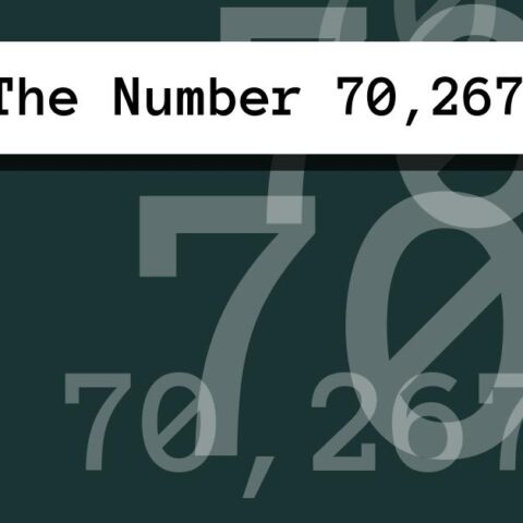About The Number 70,267
