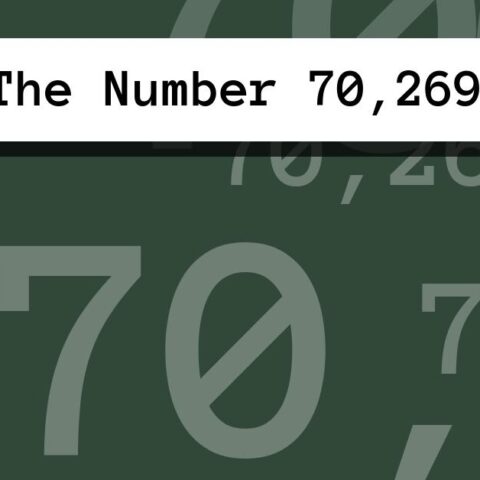 About The Number 70,269
