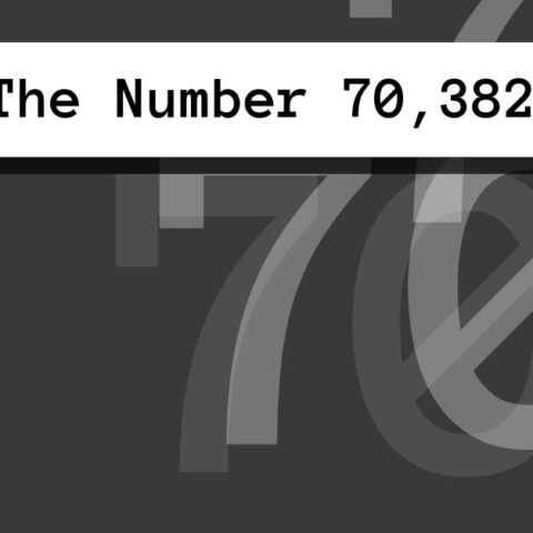 About The Number 70,382