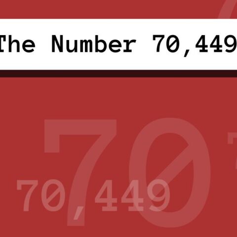 About The Number 70,449