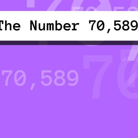 About The Number 70,589