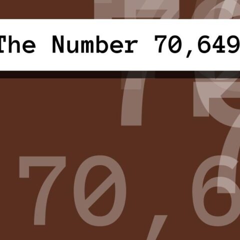 About The Number 70,649