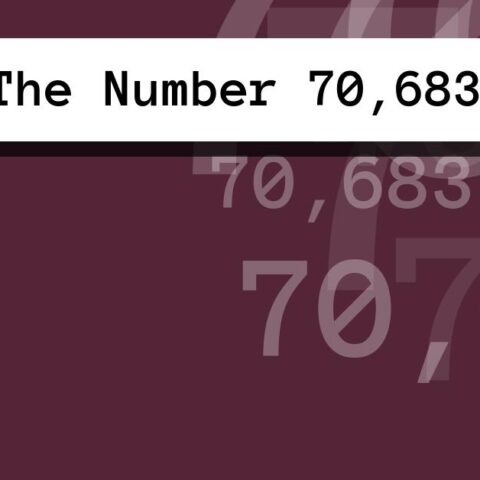 About The Number 70,683