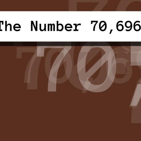 About The Number 70,696