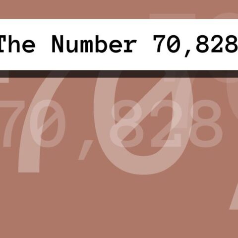 About The Number 70,828