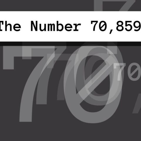 About The Number 70,859