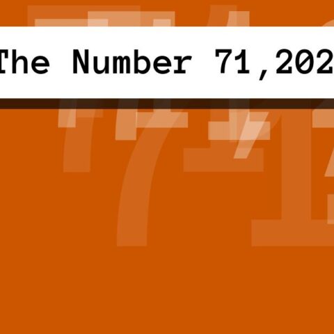 About The Number 71,202