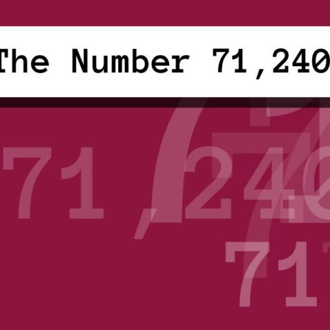 About The Number 71,240