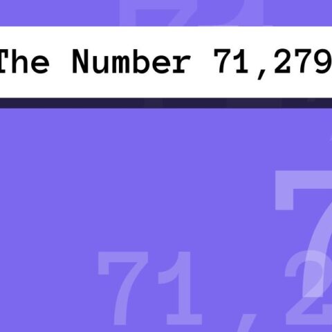 About The Number 71,279