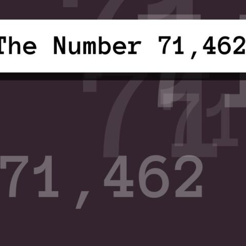 About The Number 71,462