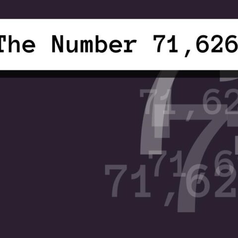 About The Number 71,626