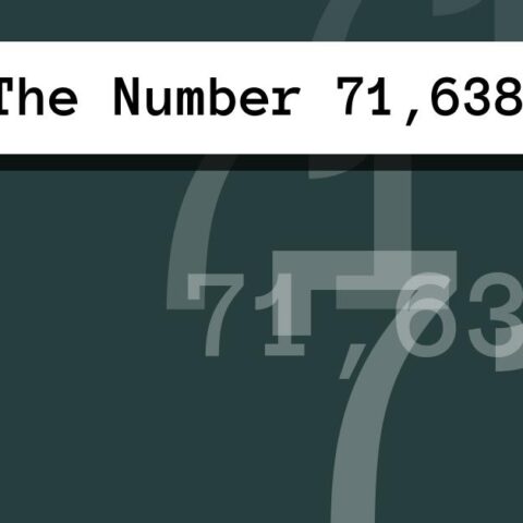 About The Number 71,638