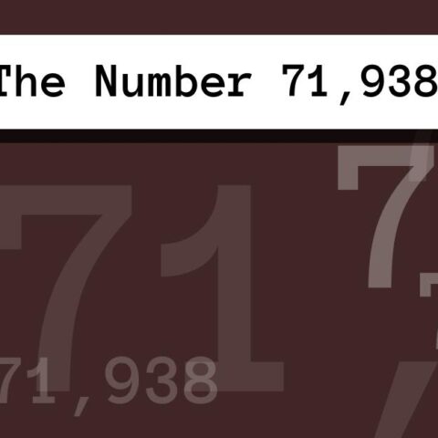 About The Number 71,938