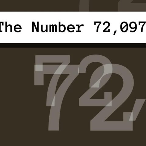 About The Number 72,097