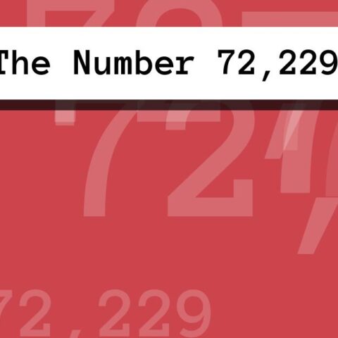 About The Number 72,229