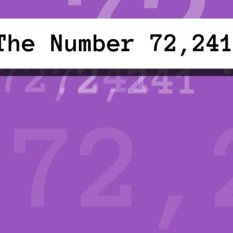 About The Number 72,241