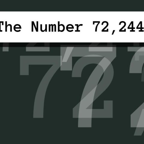 About The Number 72,244