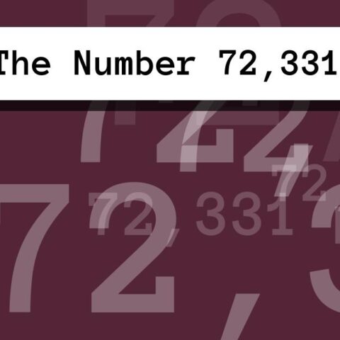 About The Number 72,331