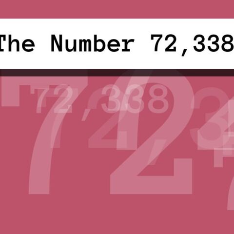 About The Number 72,338