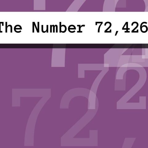 About The Number 72,426