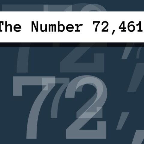 About The Number 72,461