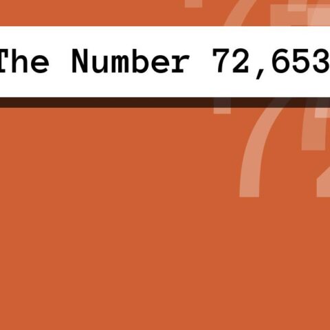 About The Number 72,653