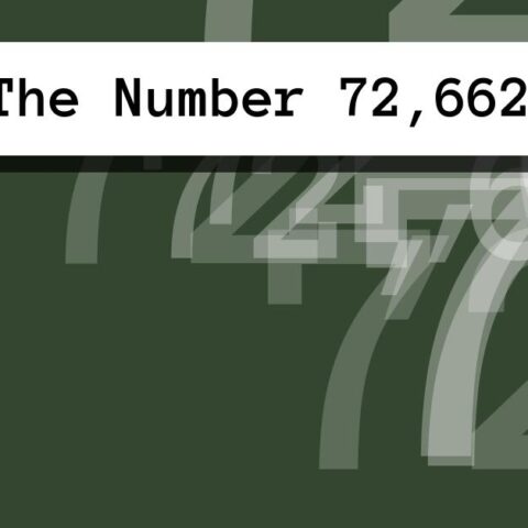 About The Number 72,662