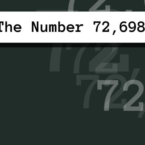About The Number 72,698