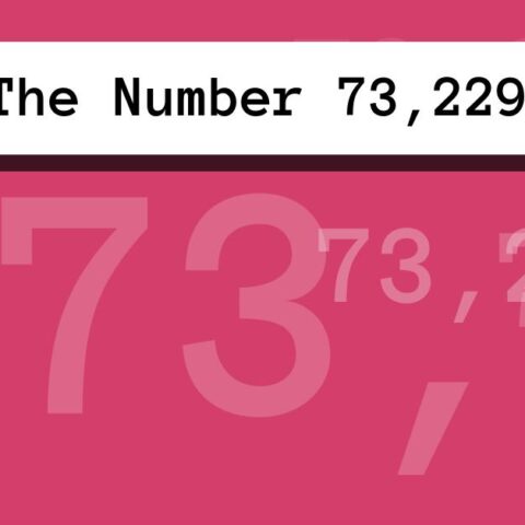 About The Number 73,229