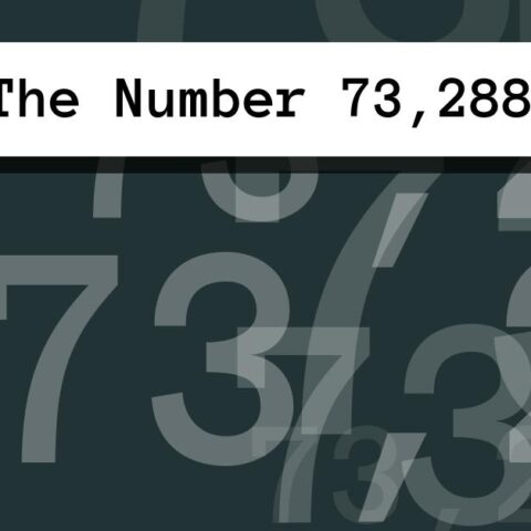 About The Number 73,288