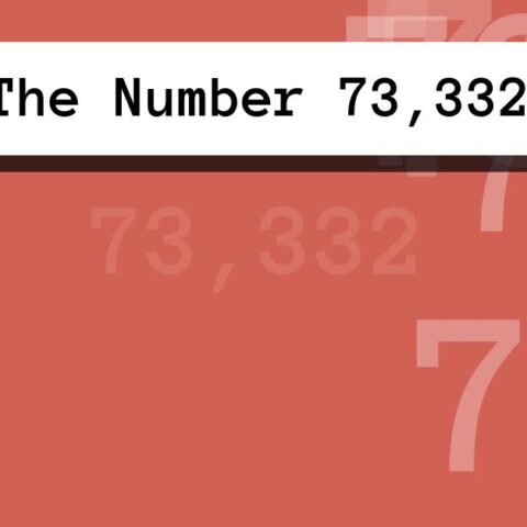 About The Number 73,332