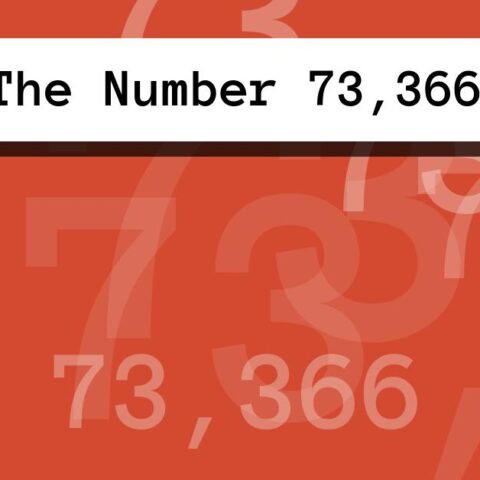 About The Number 73,366