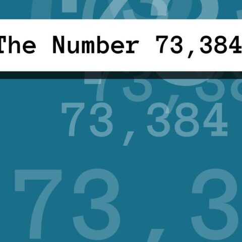 About The Number 73,384