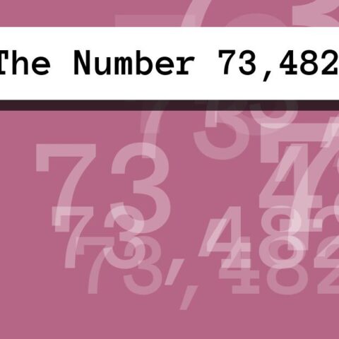 About The Number 73,482