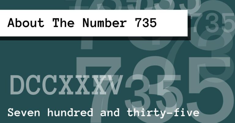 About The Number 735