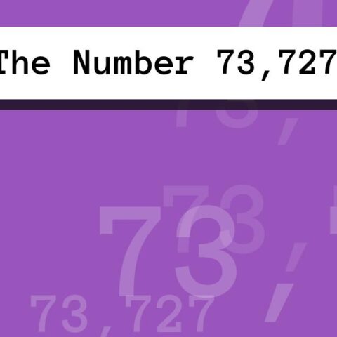 About The Number 73,727