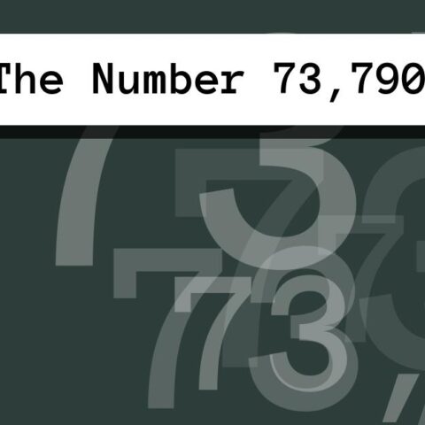 About The Number 73,790