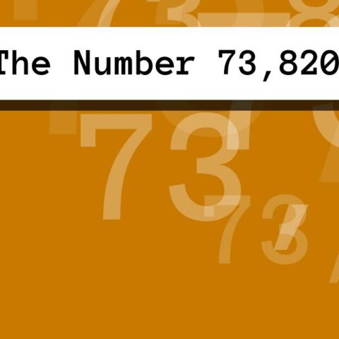 About The Number 73,820