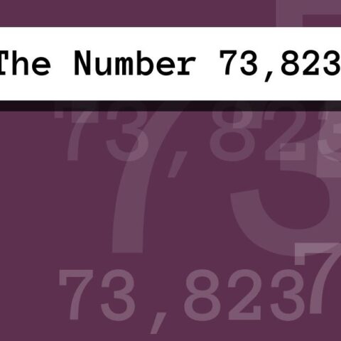 About The Number 73,823